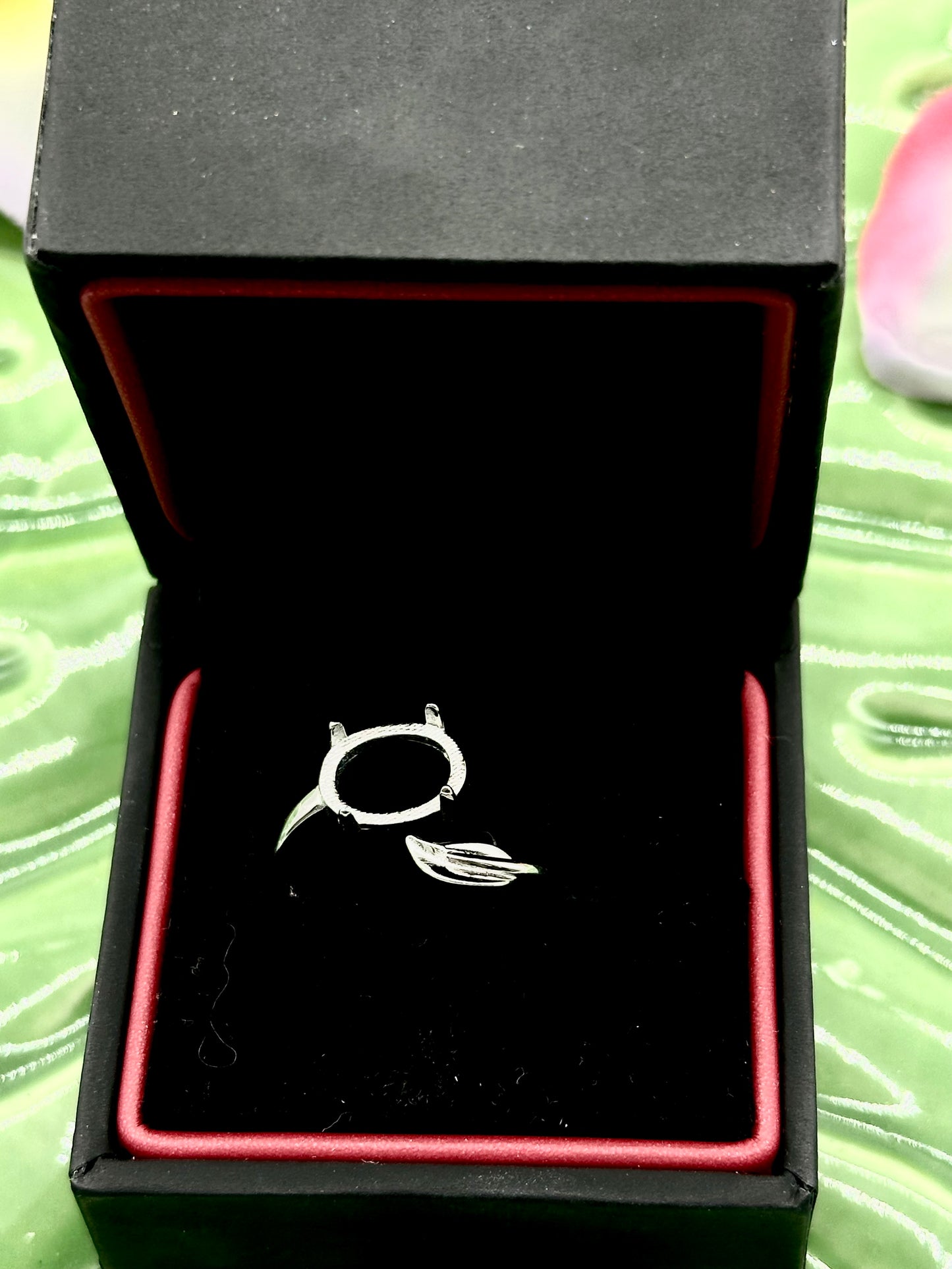 Leaf Wrap Adjustable Keepsake Ring