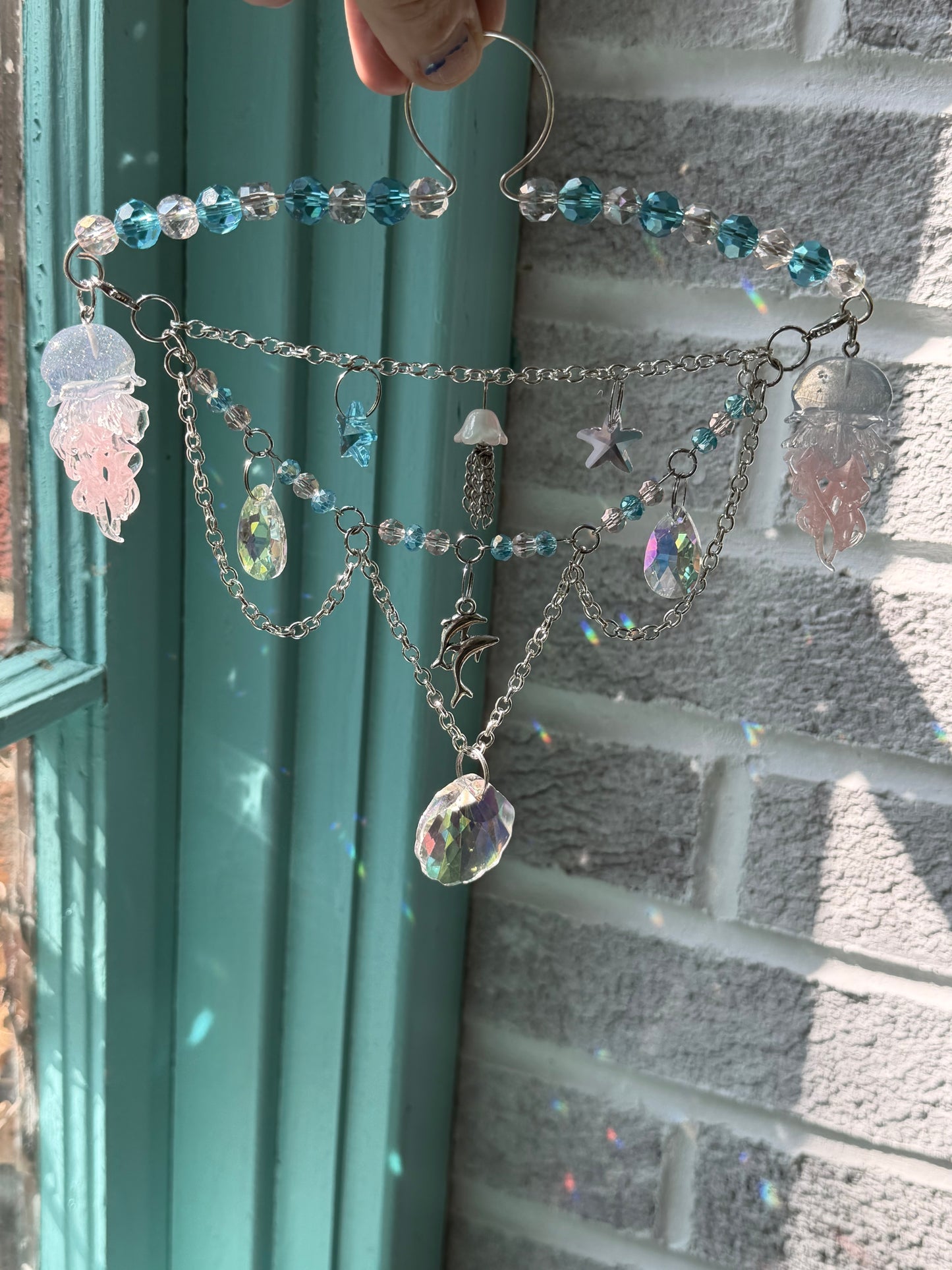 Jellyfish Chandelier Style Car Charm