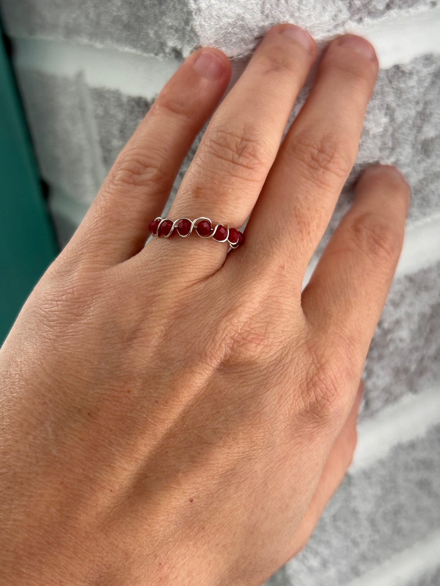 Garnet band size 6