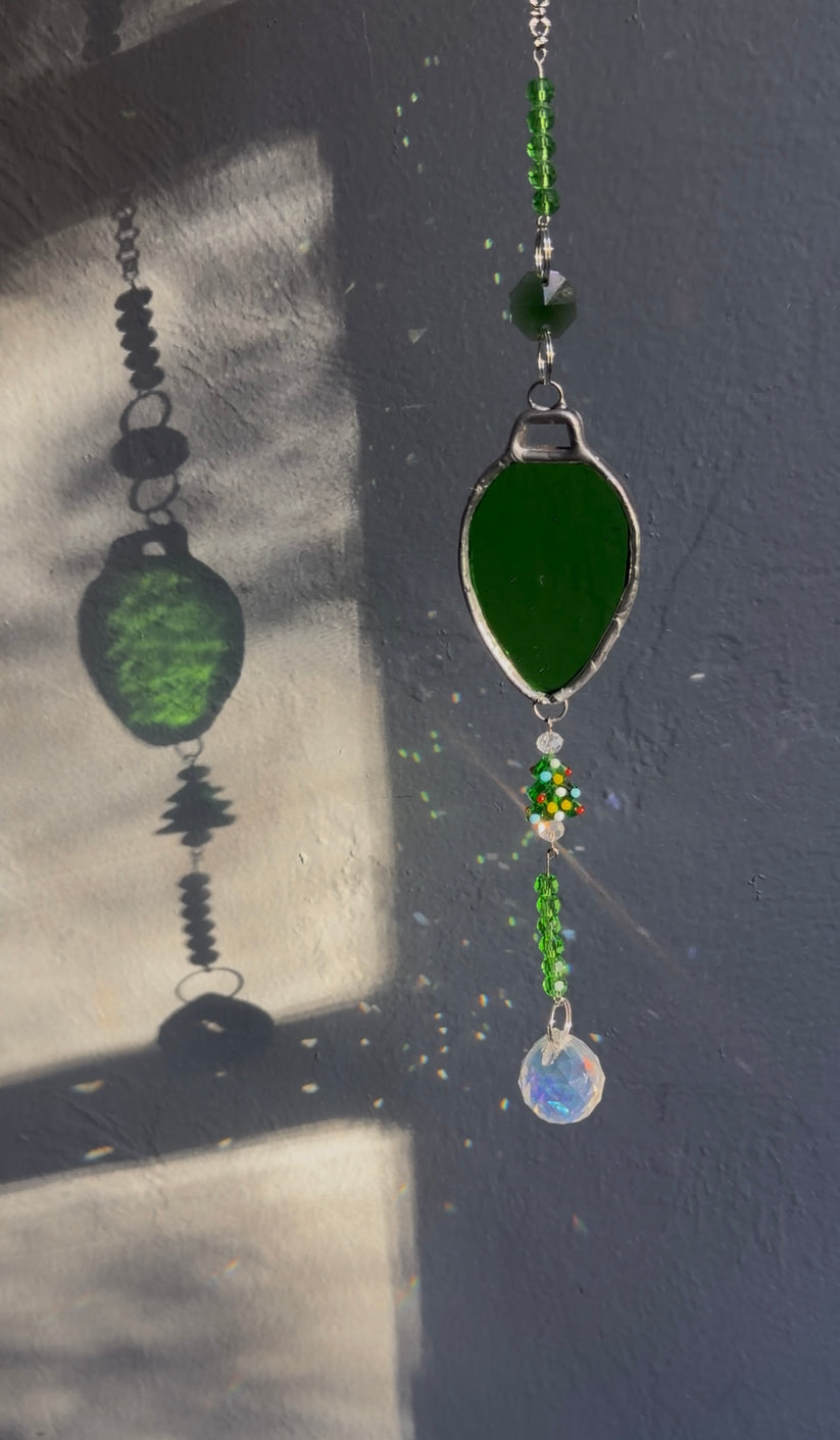 Tree Christmas Light Suncatcher – Mermaid And Cowboy