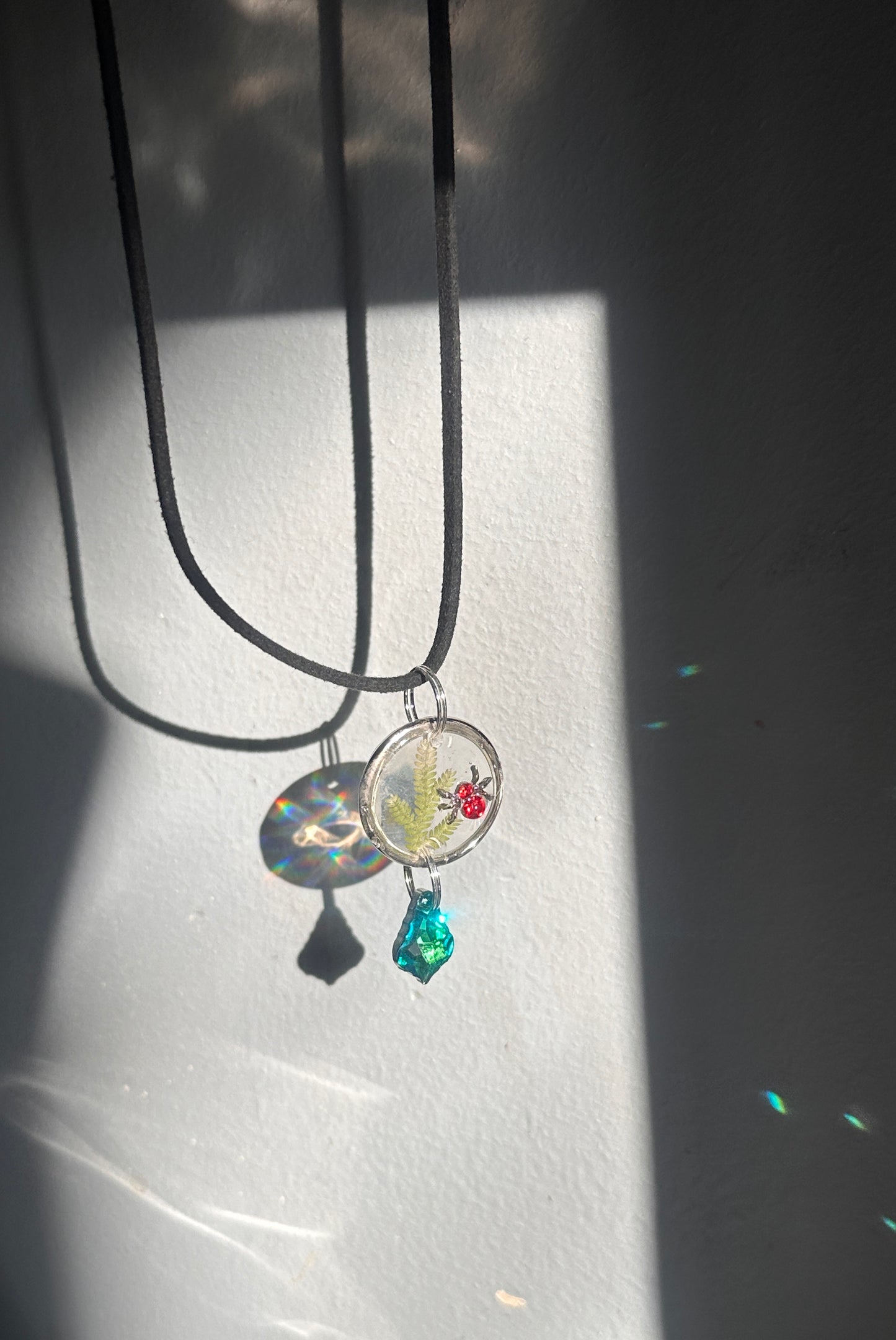Suncatcher style necklace