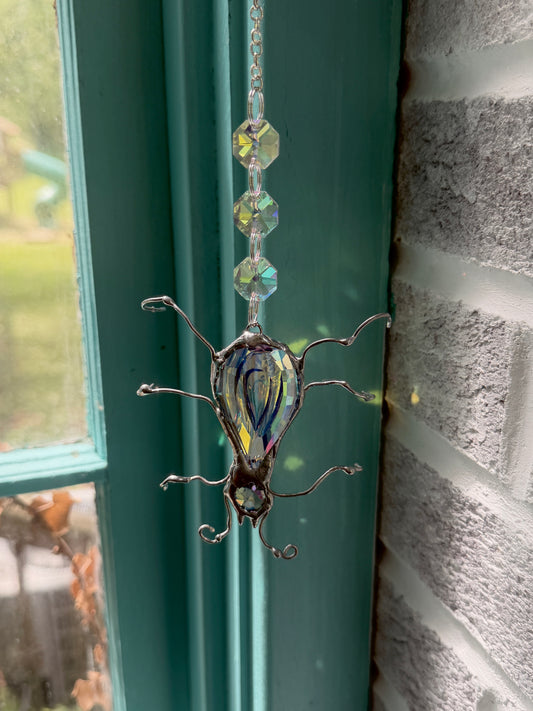 Iridescent Jeweled Scarab