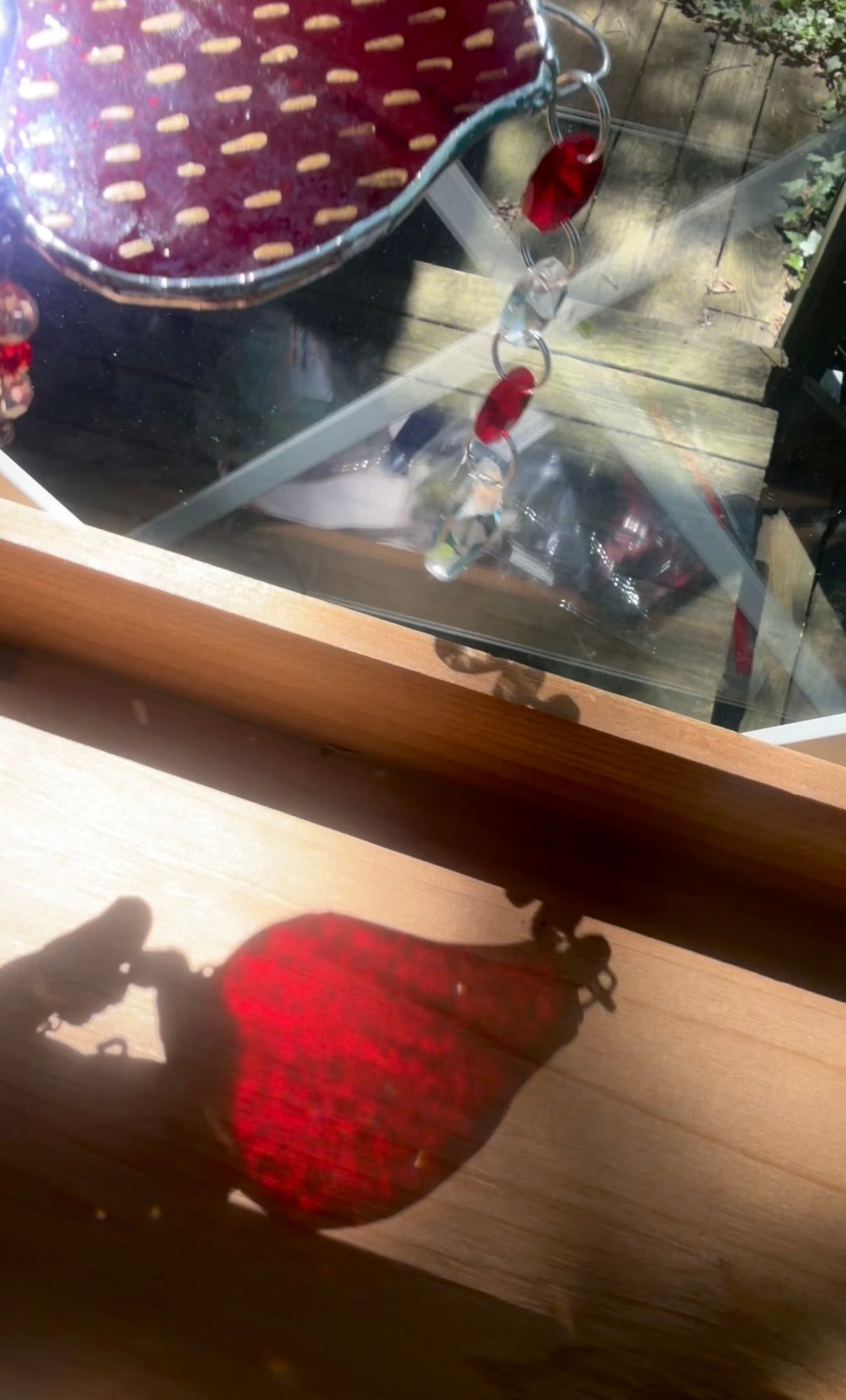 Strawberry Stained Glass Suncatcher