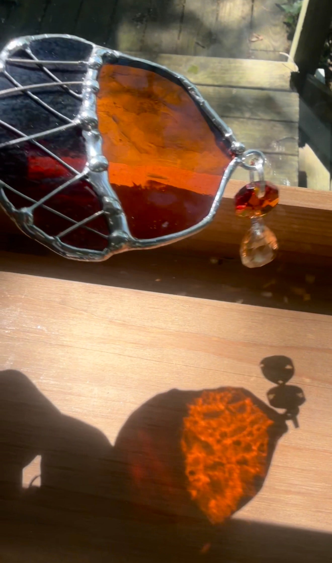 Acorn Stained Glass Suncatcher