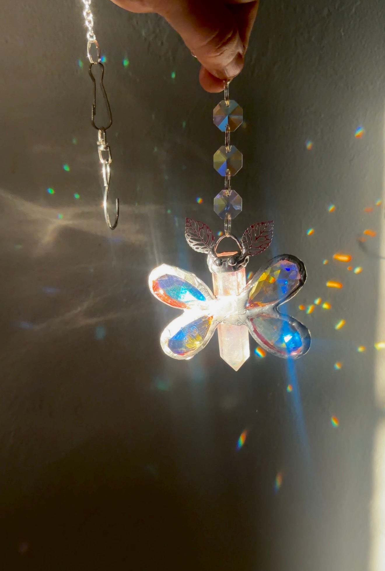 Aura Quartz Crystal Moth