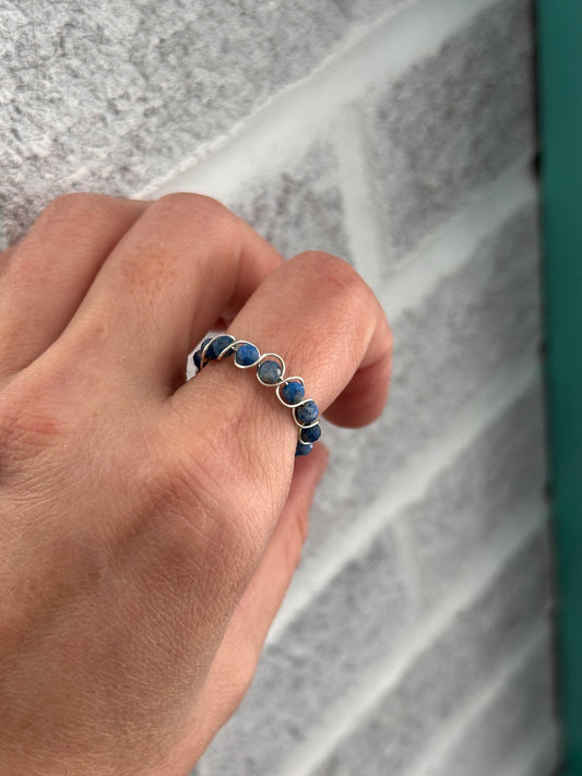 Size 9 lapis lazuli band
