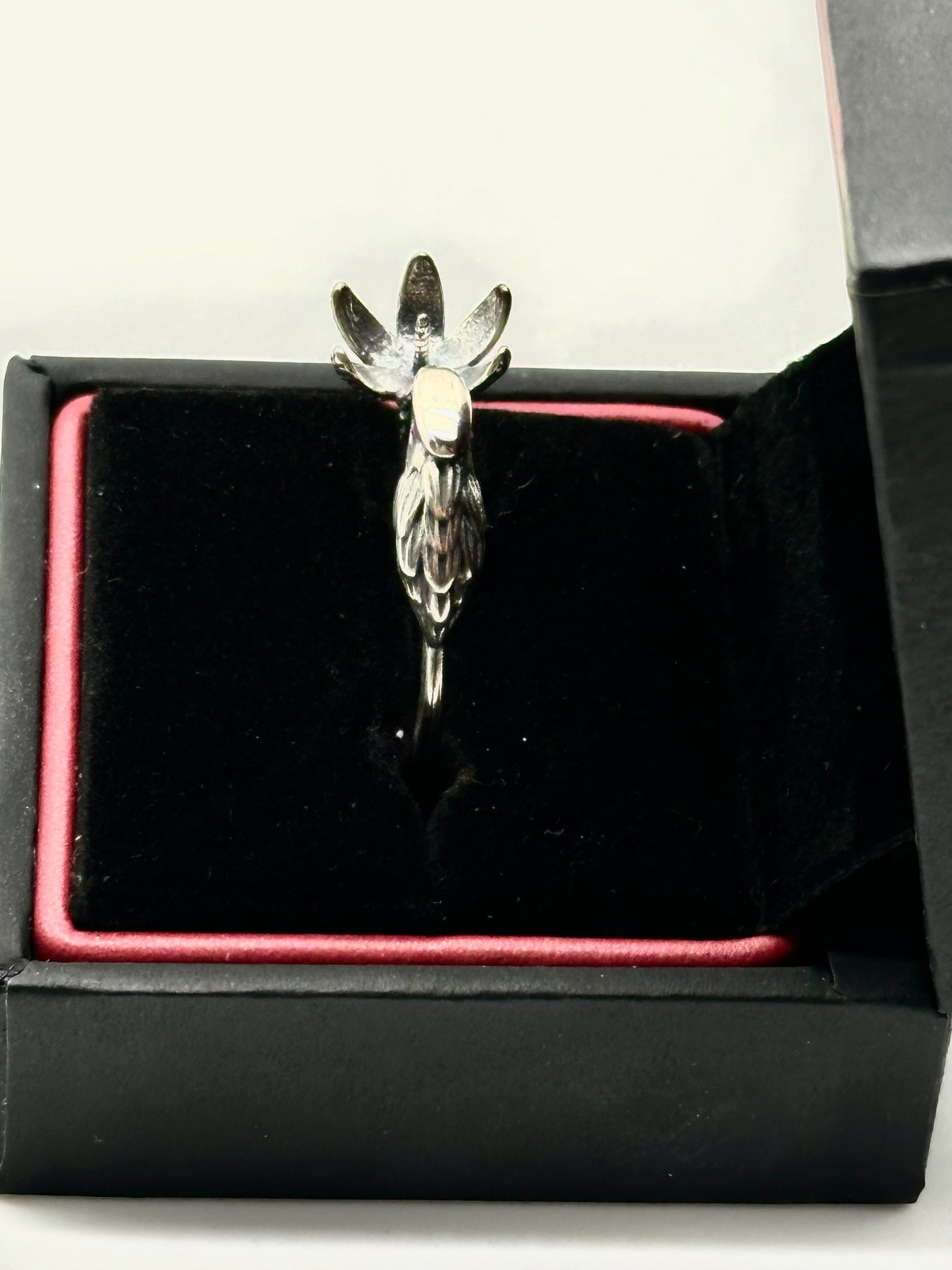 Bird & Flower Adjustable Keepsake Ring