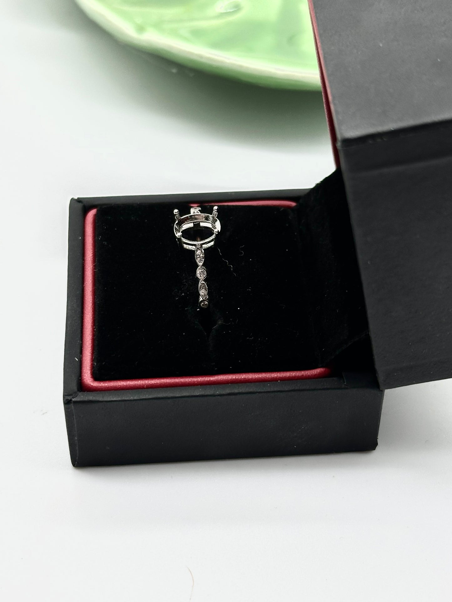 Delicate Marquise Band Keepsake Ring