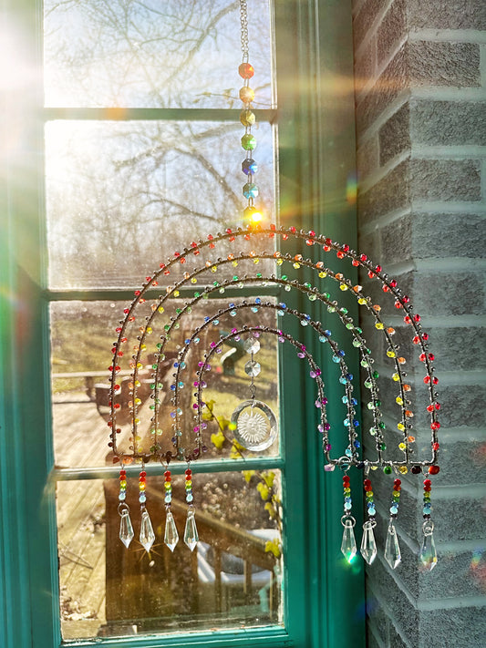 No Rain, No Rainbows Suncatcher