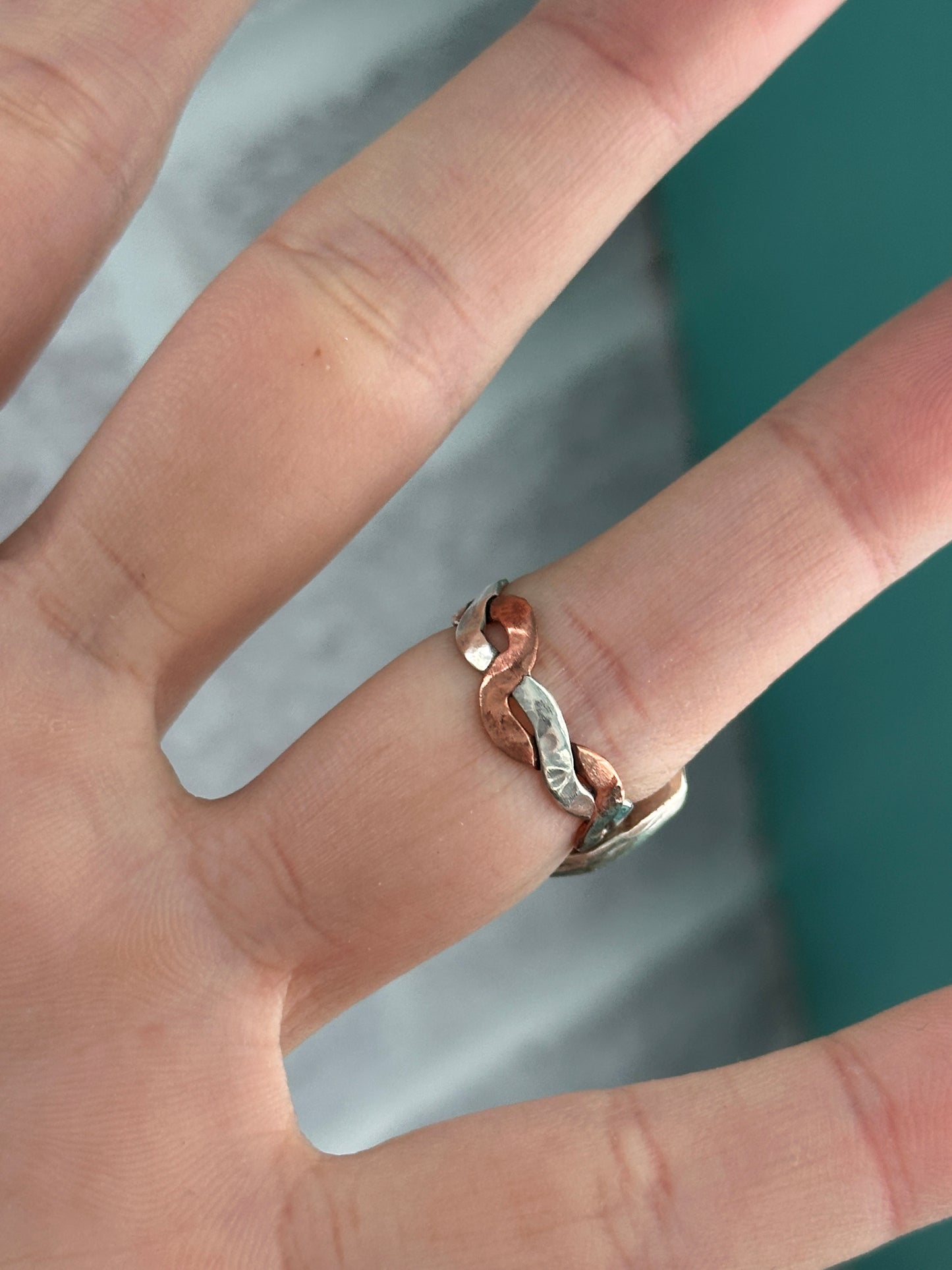 Blue lace agate ring