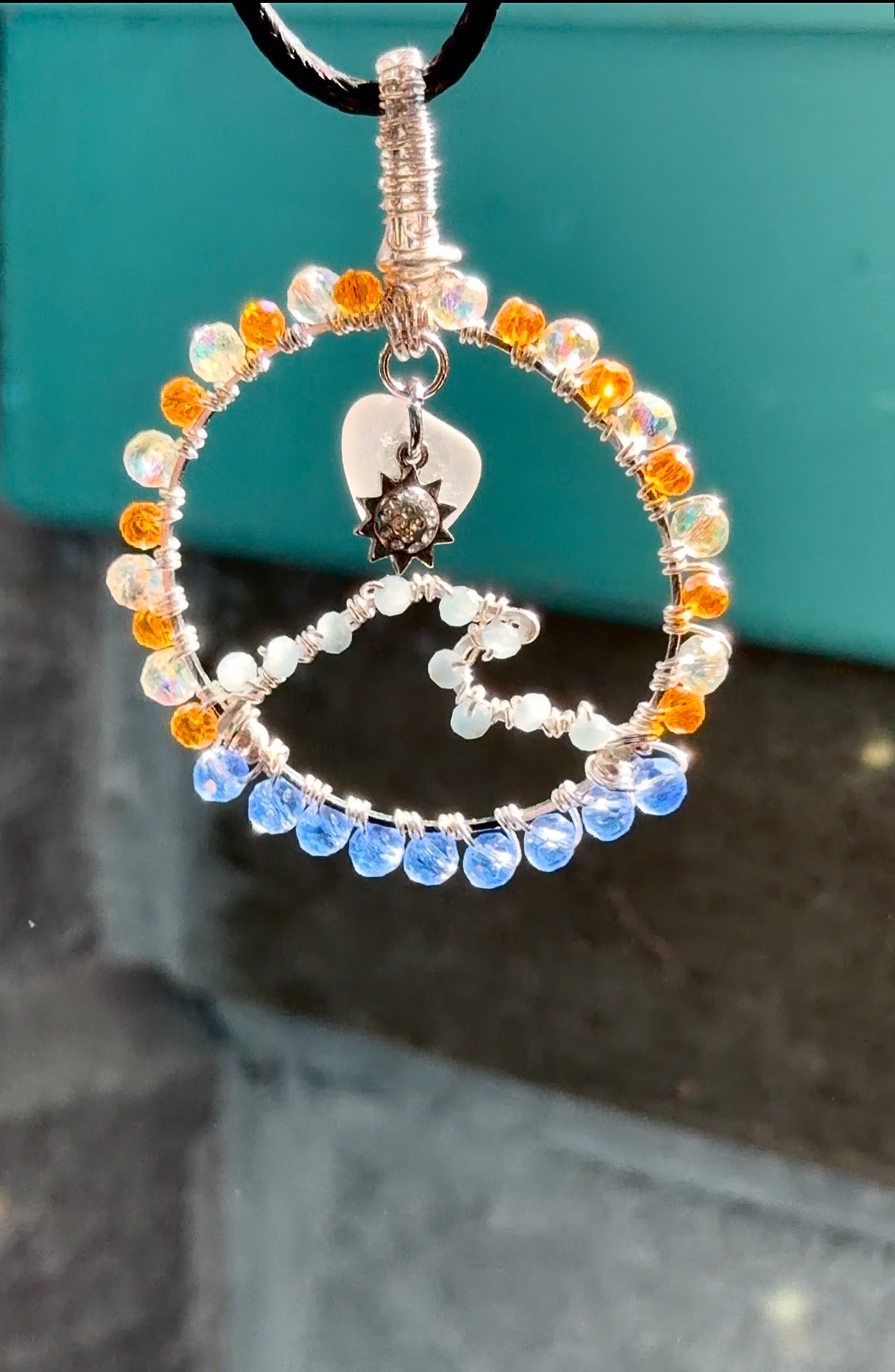 Ocean Sunrise Seaglass Pendant