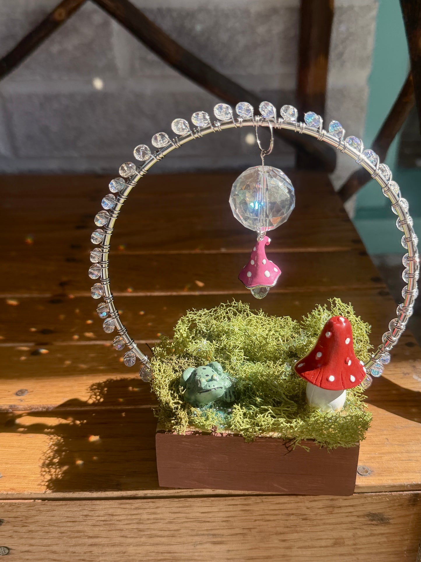 Mushroom Suncatcher Decor