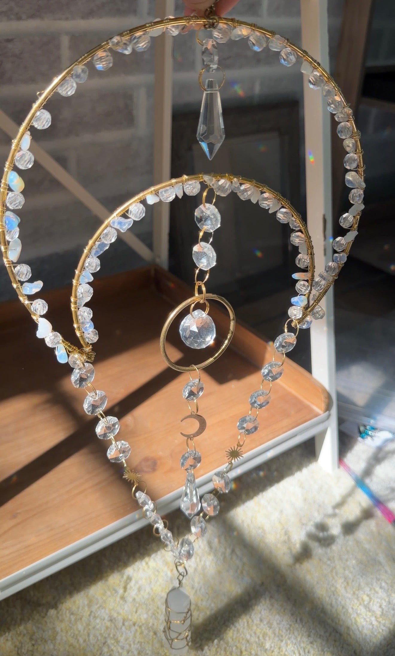 Moon quartz and opalite