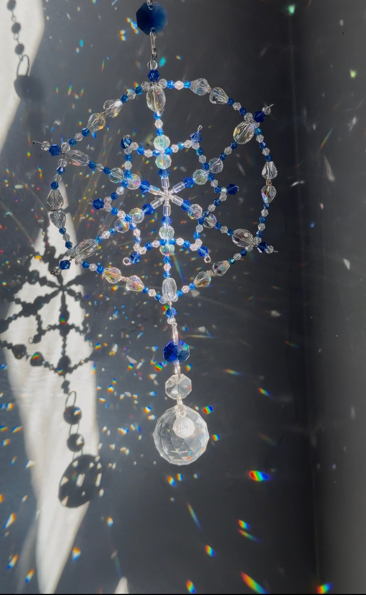 Midnight blue large snowflake