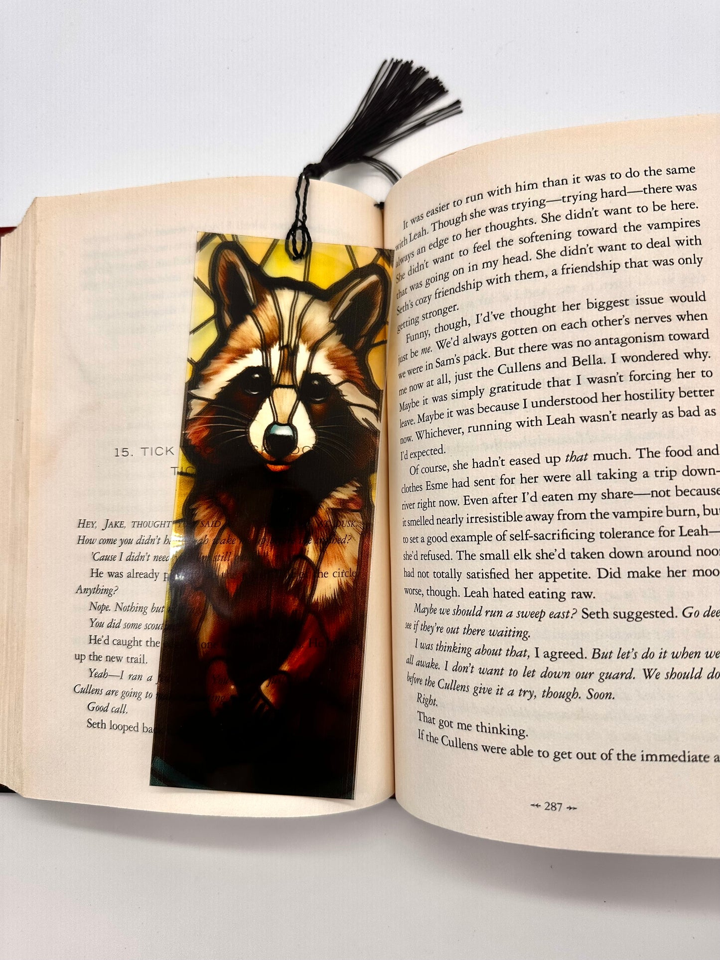 Raccoon Reflective Bookmark