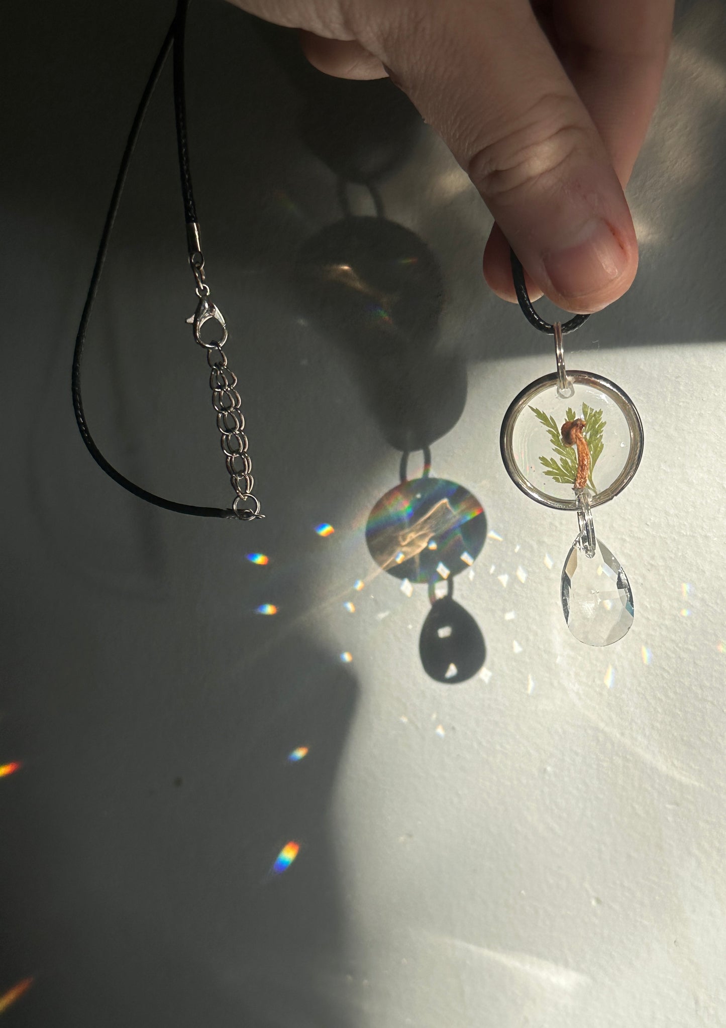 Suncatcher style necklace