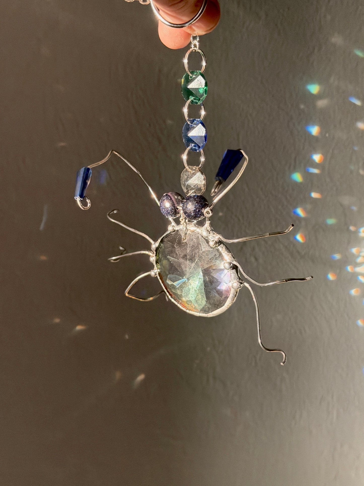 Crab With Blue GoldStone Eyes
