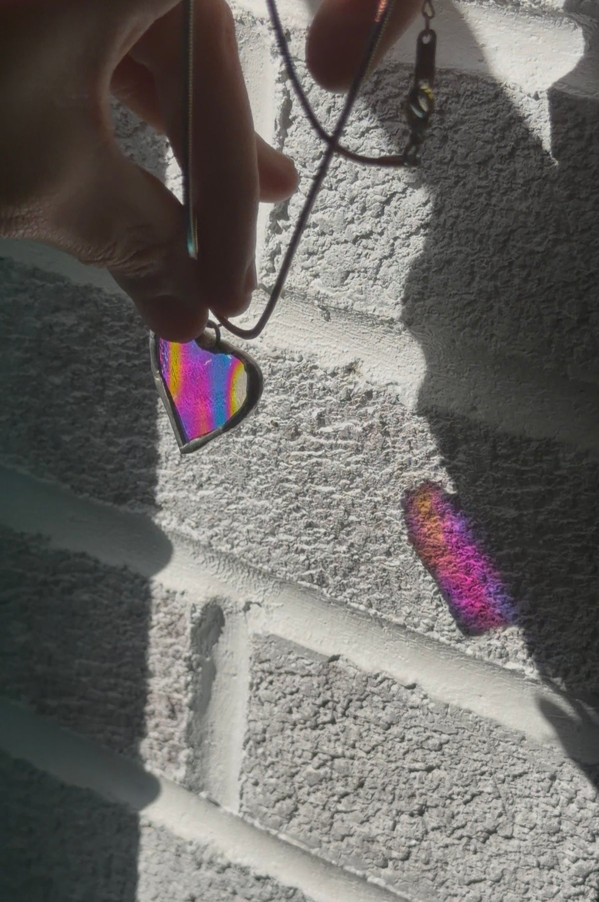Dichroic rainbow heart