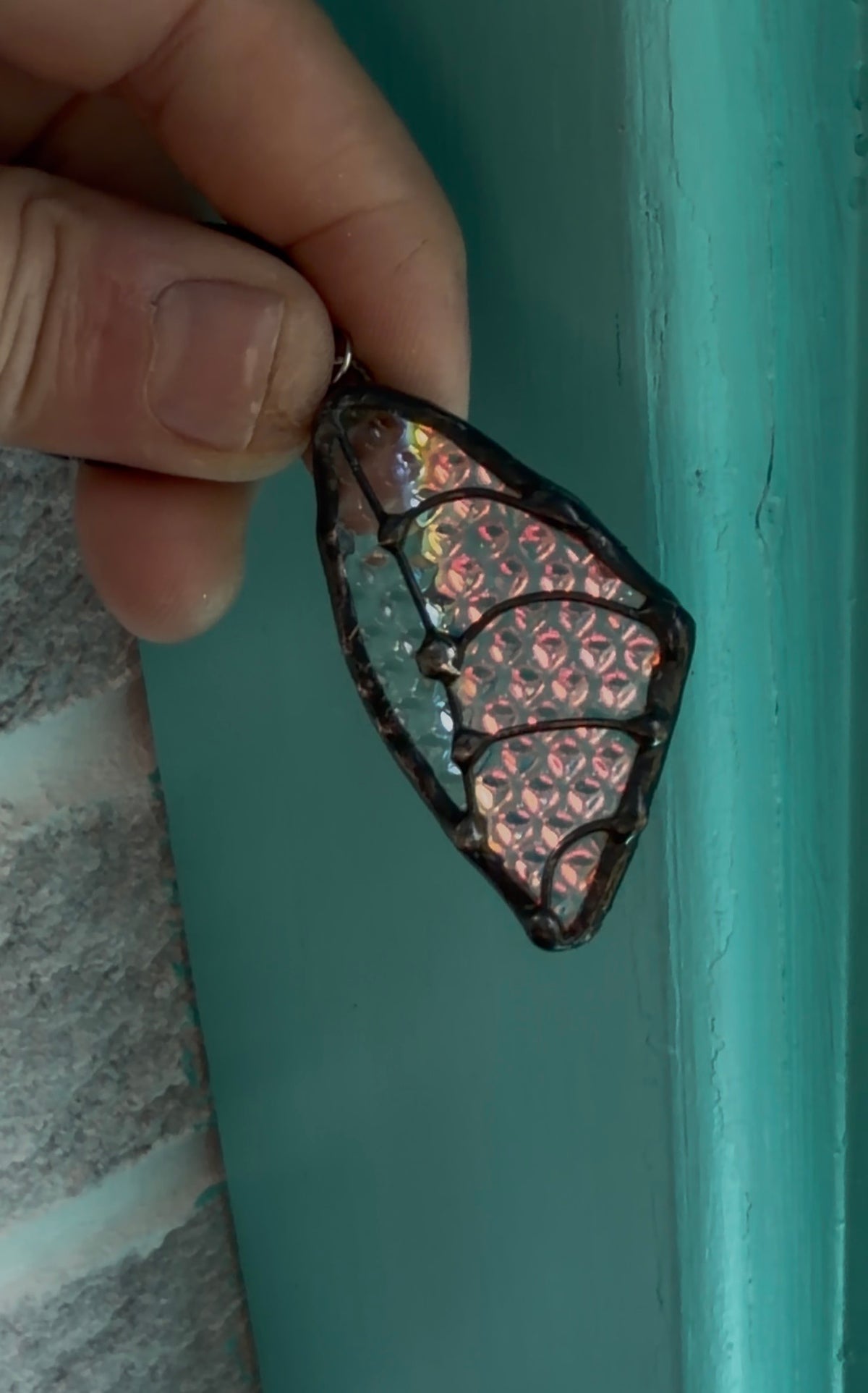 Dichroic Fairy Wing black patina