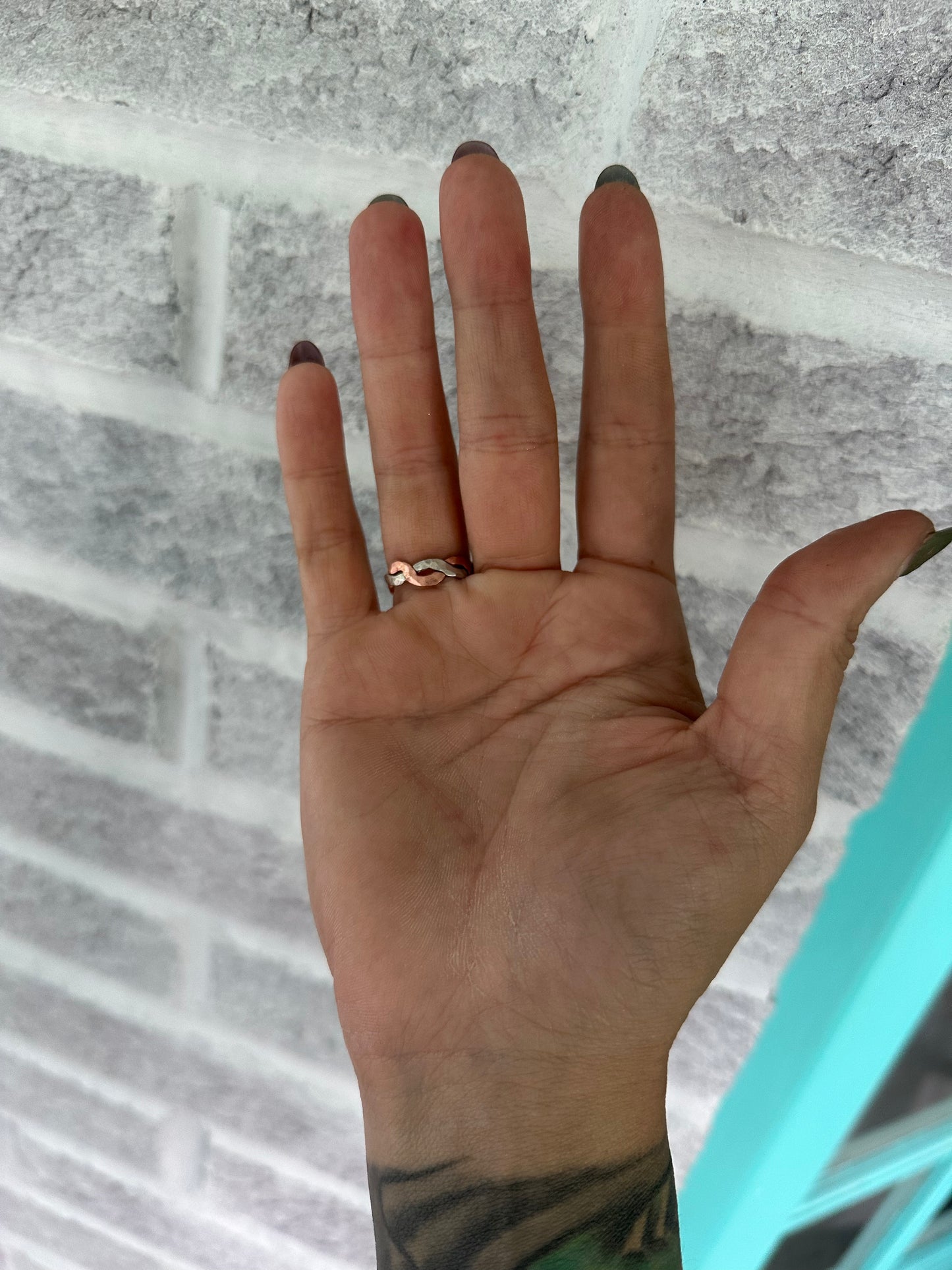 Blue lace agate ring