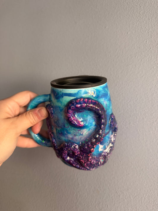 Ocean Dreams 14 oz coffee mug with lid
